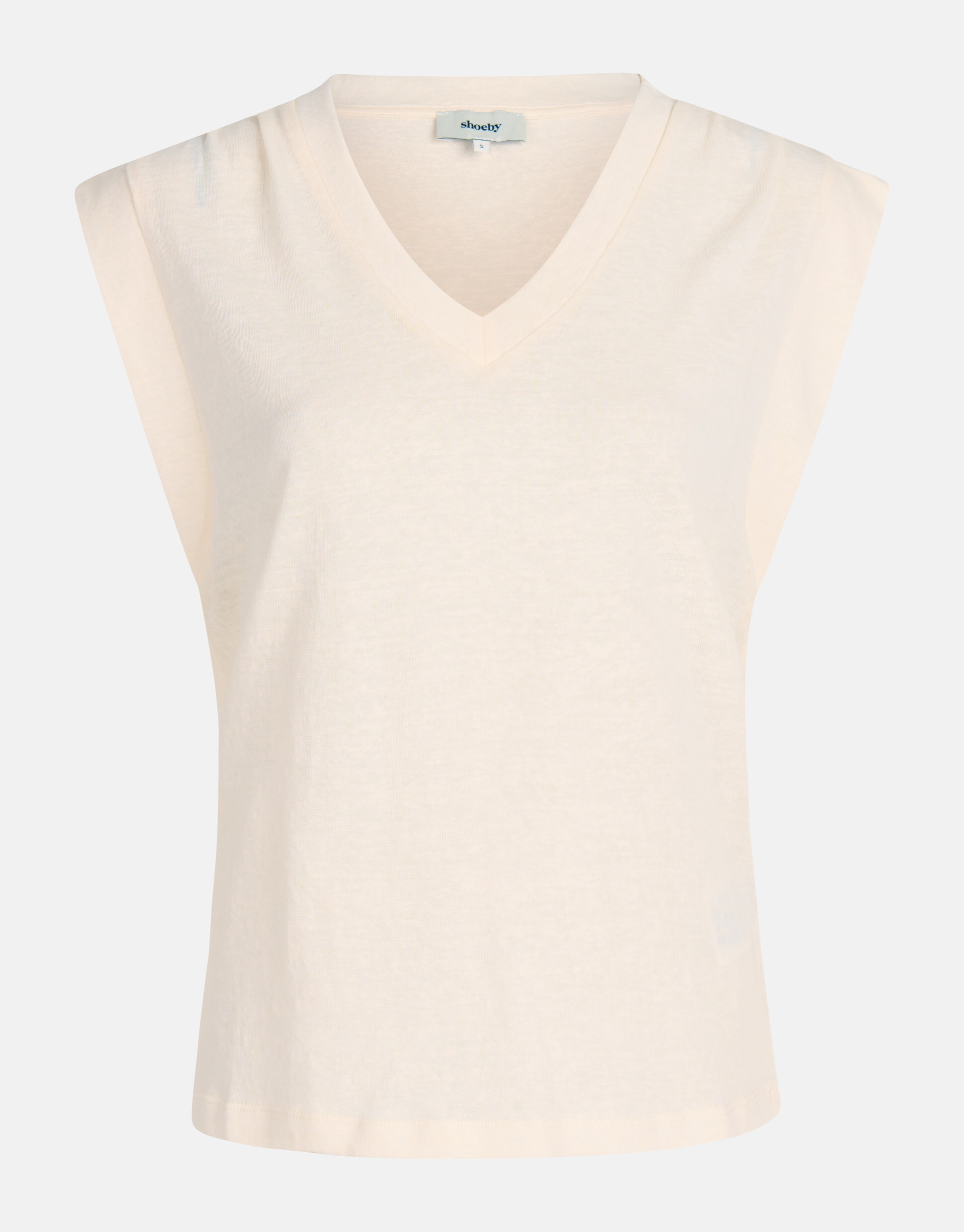 V-hals T-shirt Gebroken Wit SHOEBY WOMEN