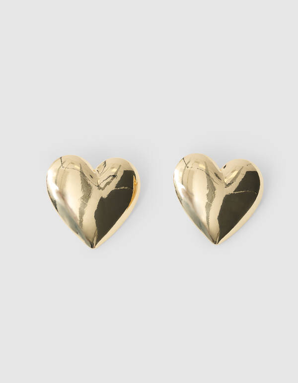 Chunky Heart Oorbellen Goud SHOEBY ACCESSOIRES