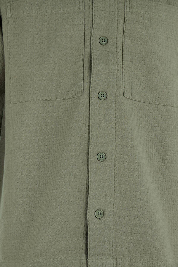 Block Jaqcuard Overshirt Groen SHOEBY MEN