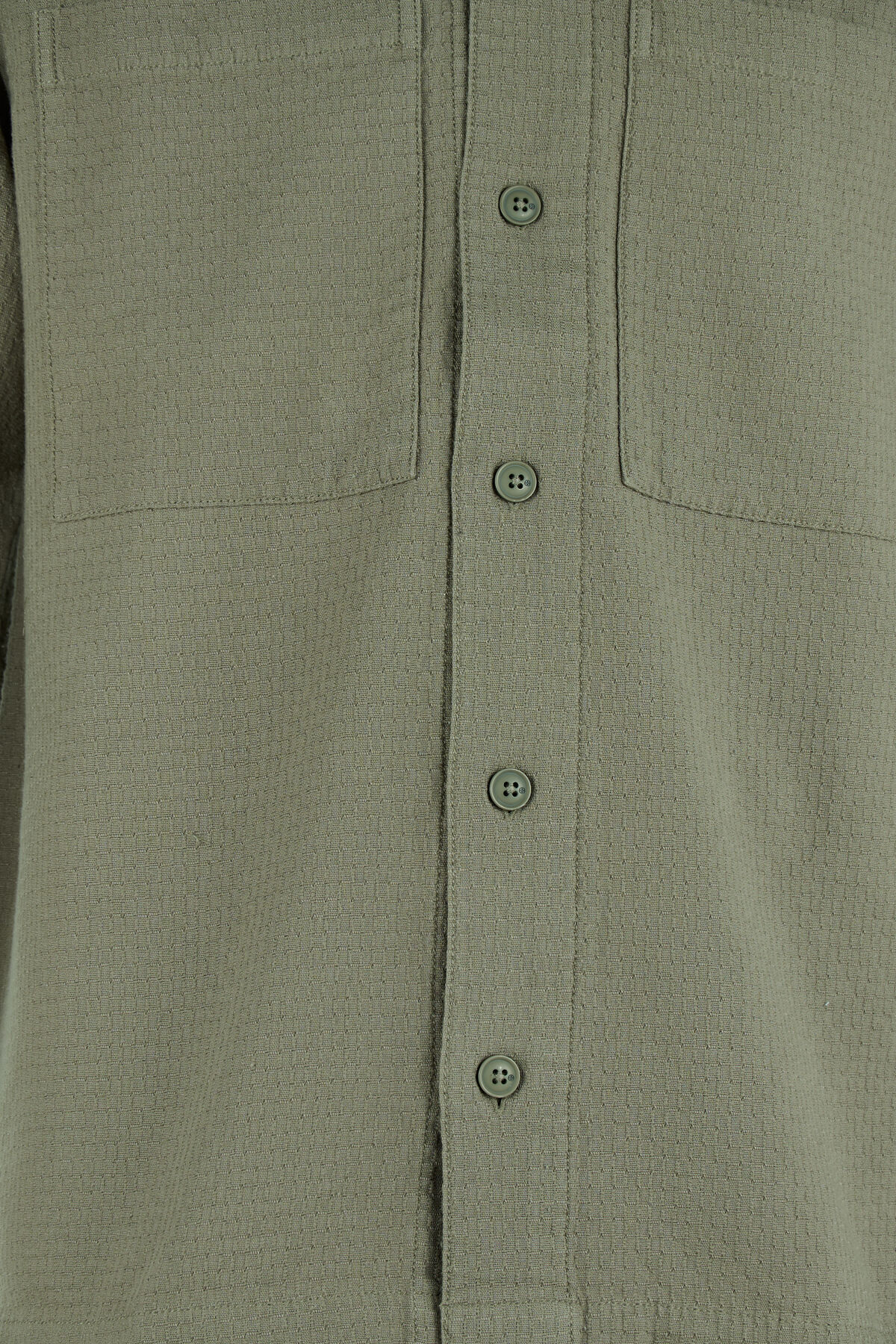 Block Jaqcuard Overshirt Groen SHOEBY MEN
