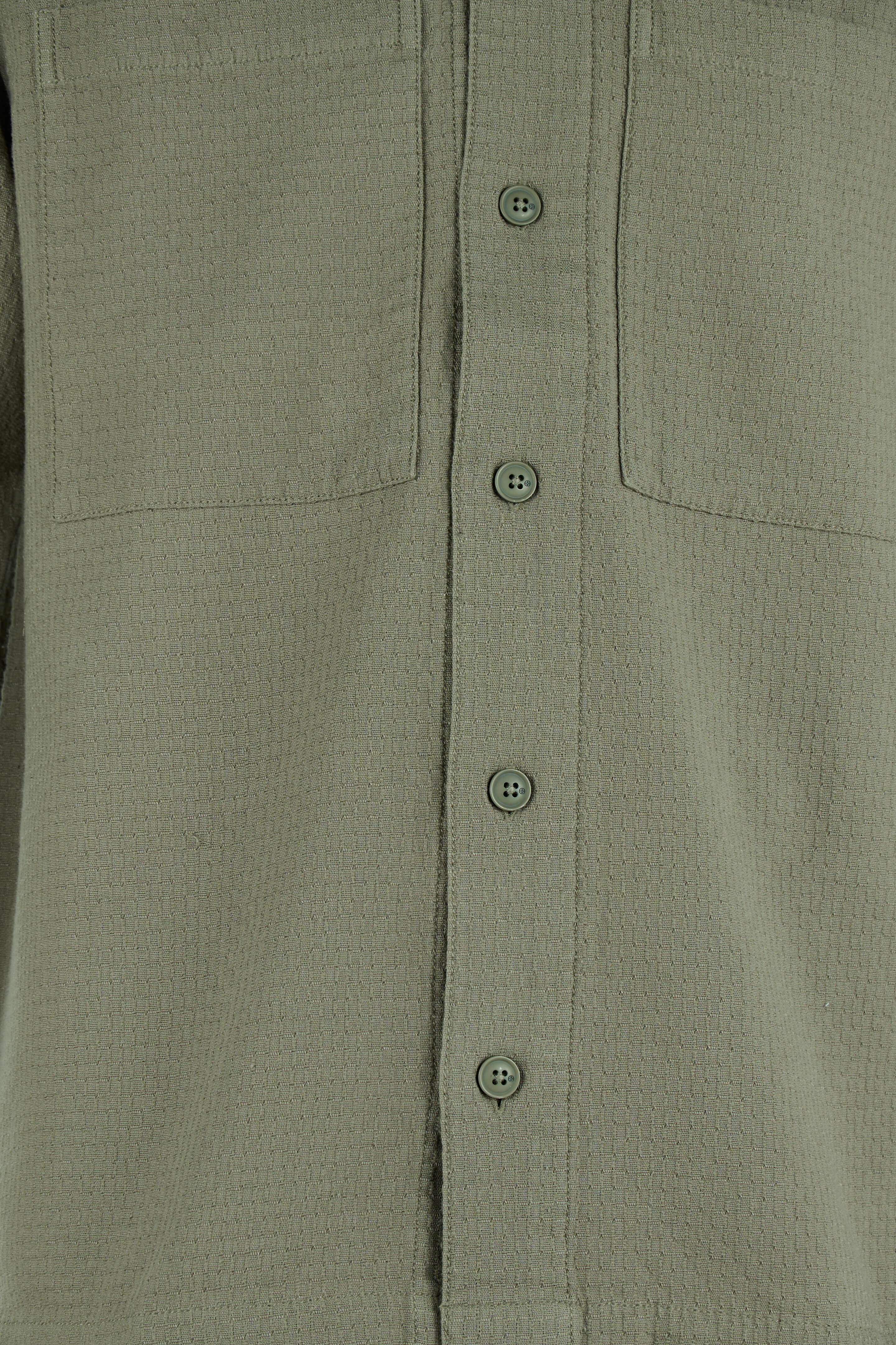 Block Jaqcuard Overshirt Groen SHOEBY MEN