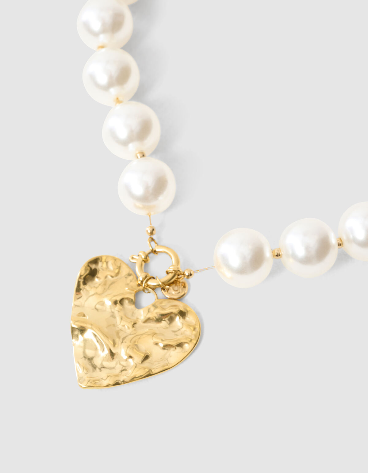 Beaded Parel Ketting Gebroken Wit SHOEBY ACCESSOIRES