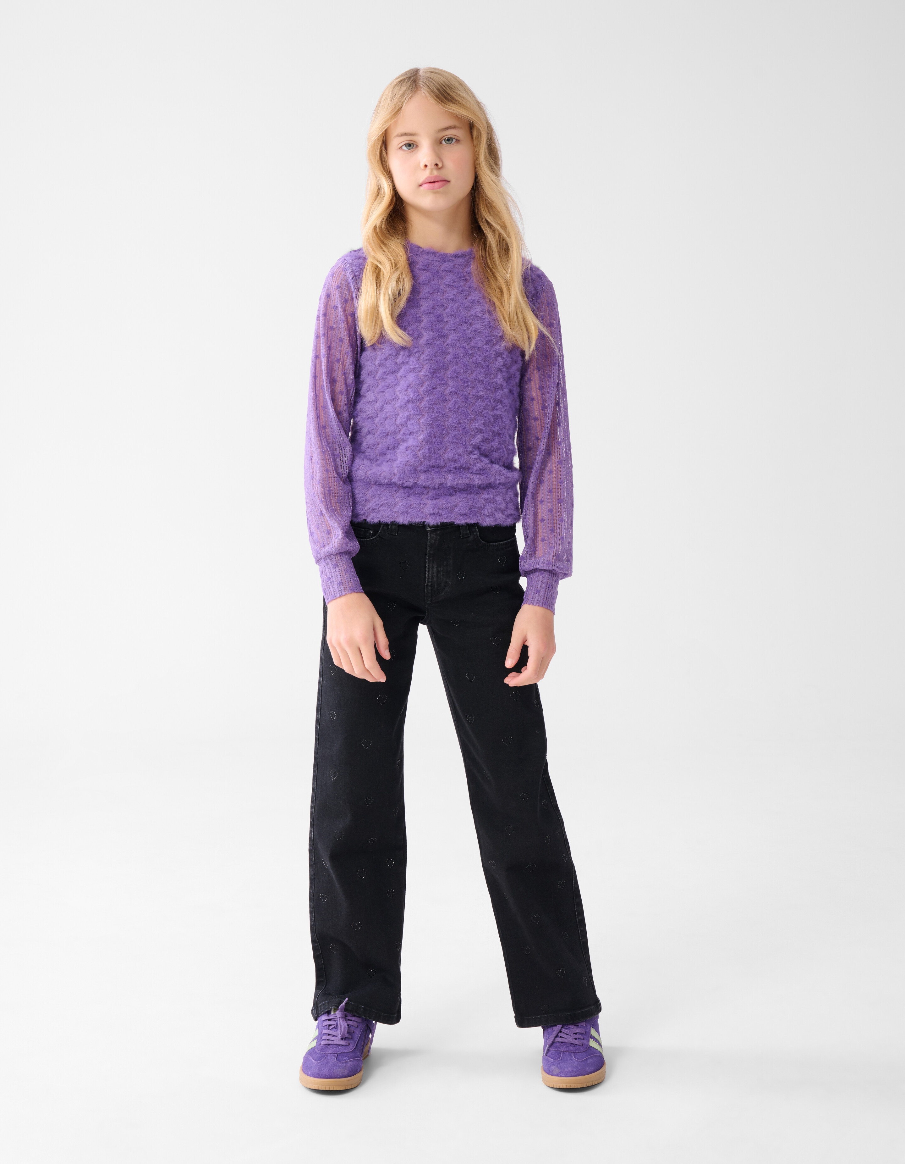 Mesh Top Paars SHOEBY GIRLS