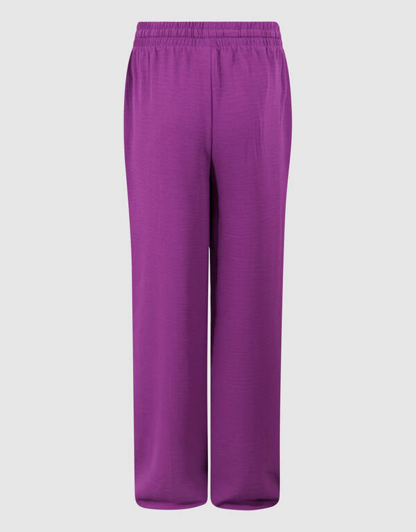 Twist Wide Leg Broek Donkerpaars SHOEBY GIRLS