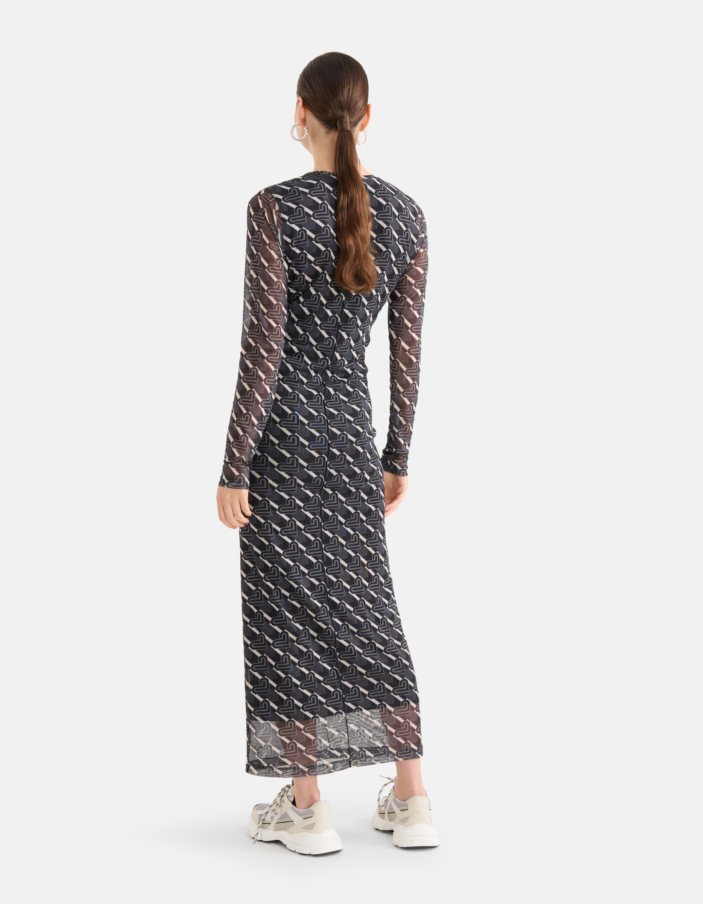 Mesh Jurk Zwart/Wit SHOEBY WOMEN