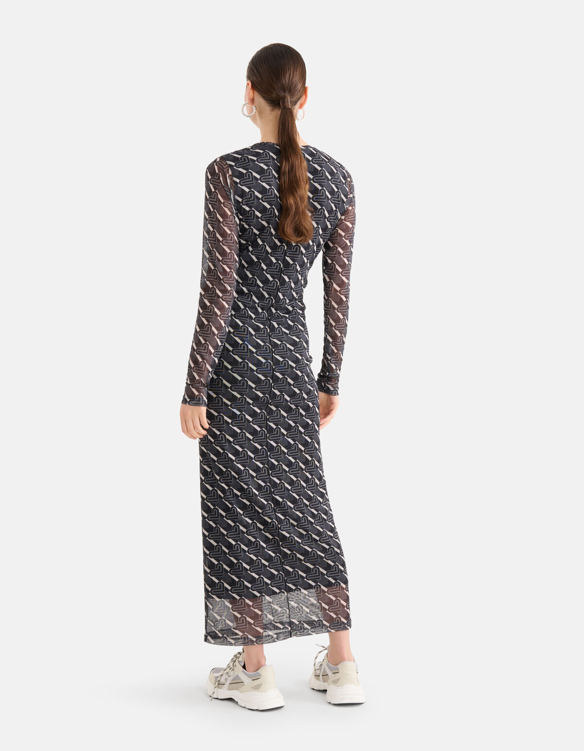 Mesh Jurk Zwart/Wit SHOEBY WOMEN