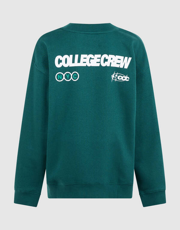 Oversized Sweater Donkergroen SHOEBY BOYS