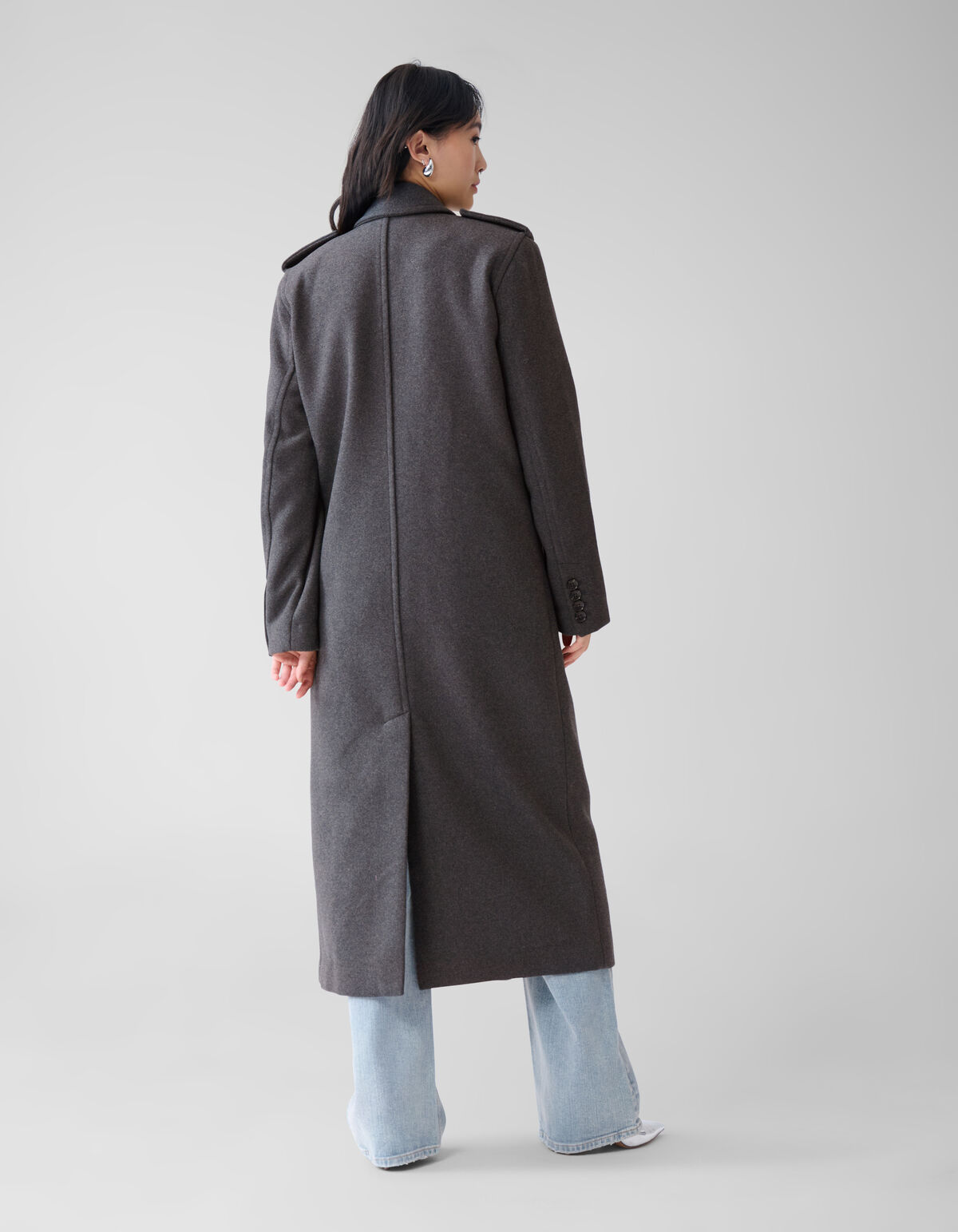 Lange Trenchcoat Donkergrijs SHOEBY WOMEN
