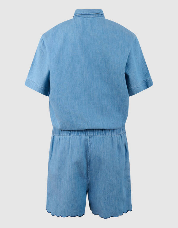 Heart Denim Jumpshort Lichtblauw SHOEBY GIRLS