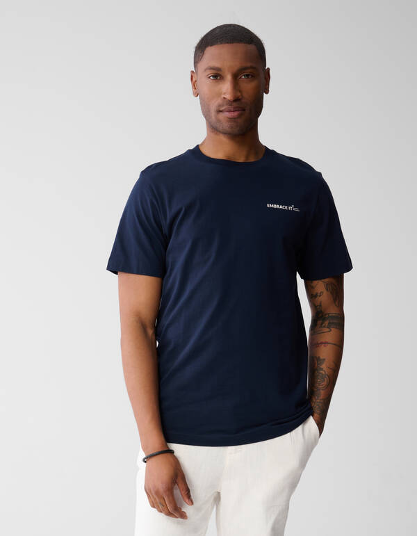 Embrace Artwork T-shirt Donkerblauw SHOEBY MEN