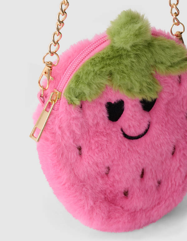 Fur Strawberry Tas Roze SHOEBY ACCESSOIRES