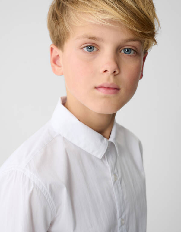 Basis Overhemd Wit SHOEBY BOYS