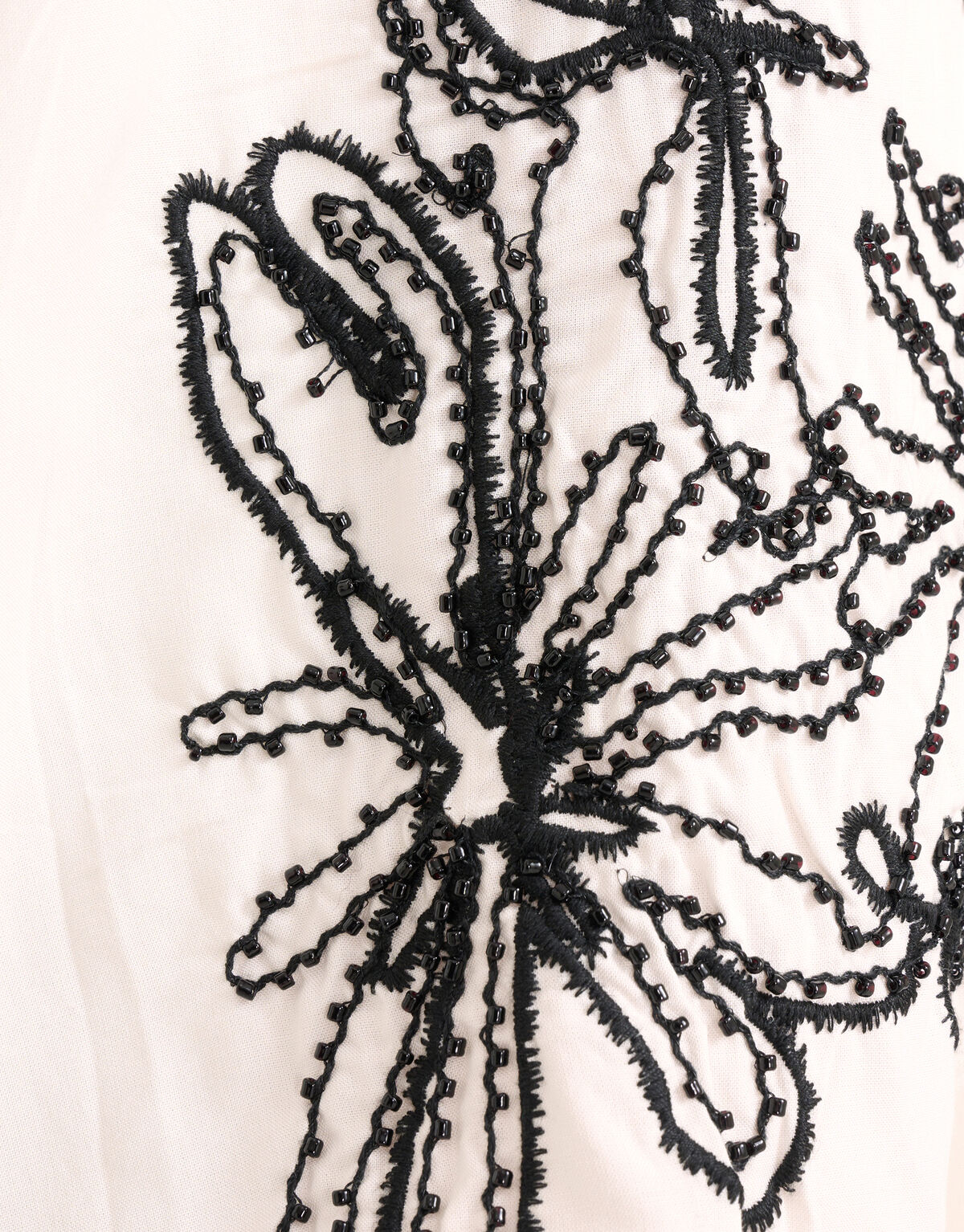 Beaded Embroidery Blouse Gebroken Wit SHOEBY WOMEN