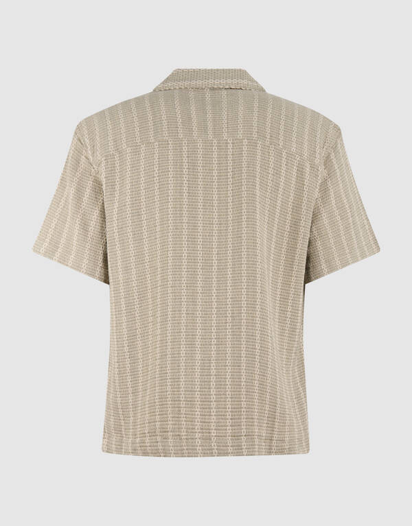 Geweven Stripe Overshirt Lichtgroen SHOEBY MEN