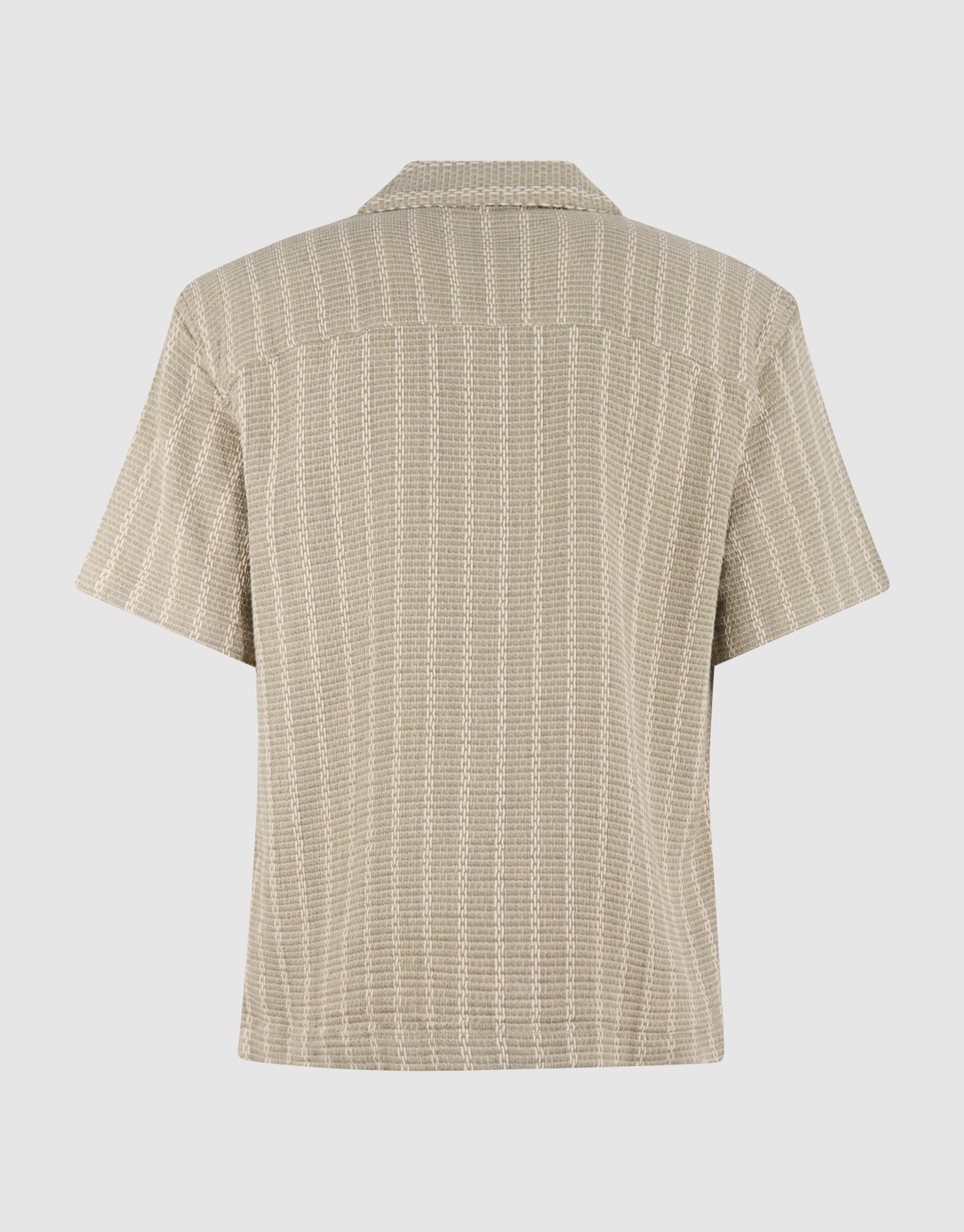 Geweven Stripe Overshirt Lichtgroen SHOEBY MEN