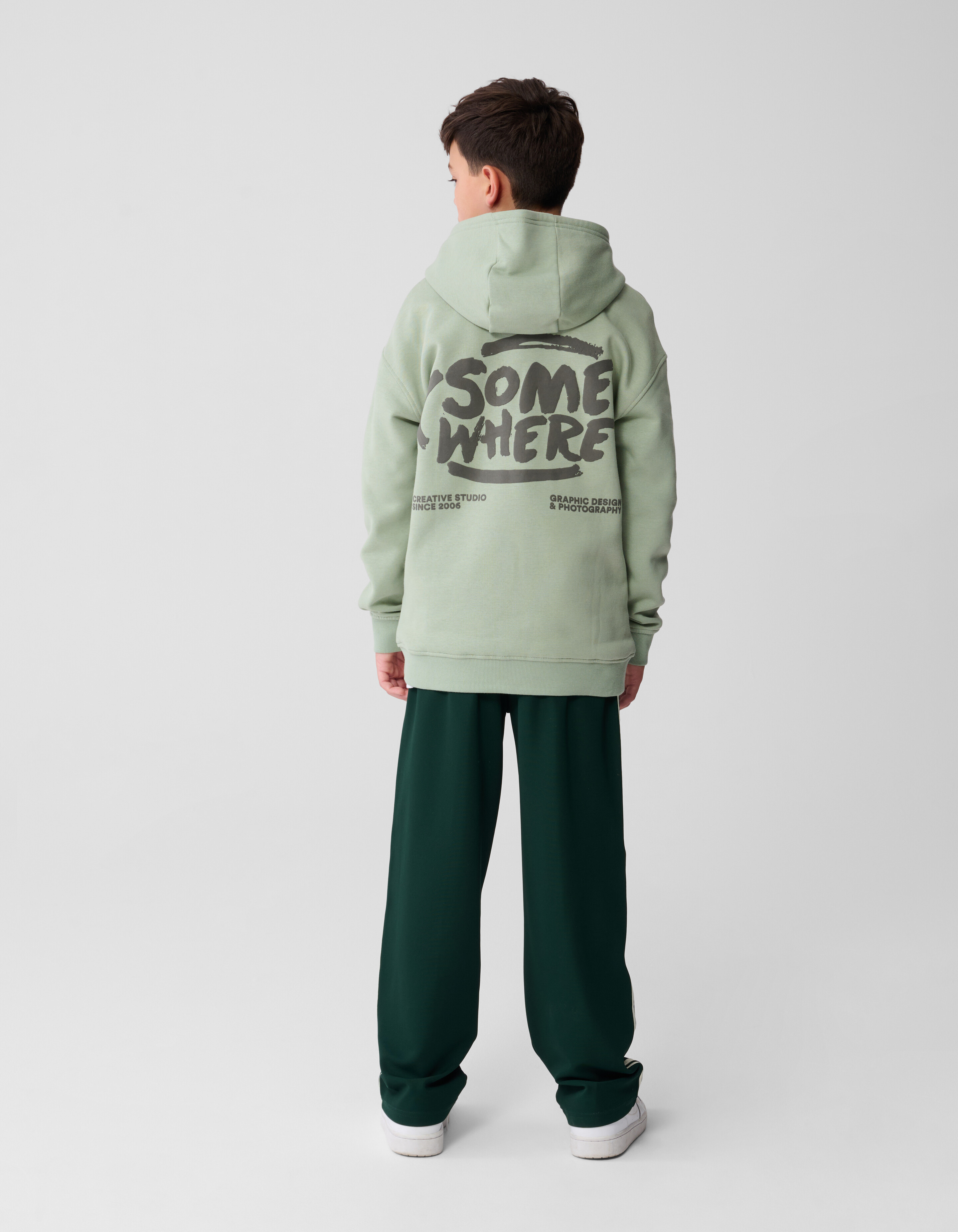 Somewhere Artwork Hoodie Lichtgroen SHOEBY BOYS