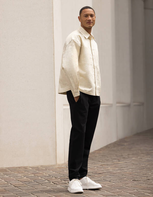 Structuur Overshirt Gebroken Wit SHOEBY MEN