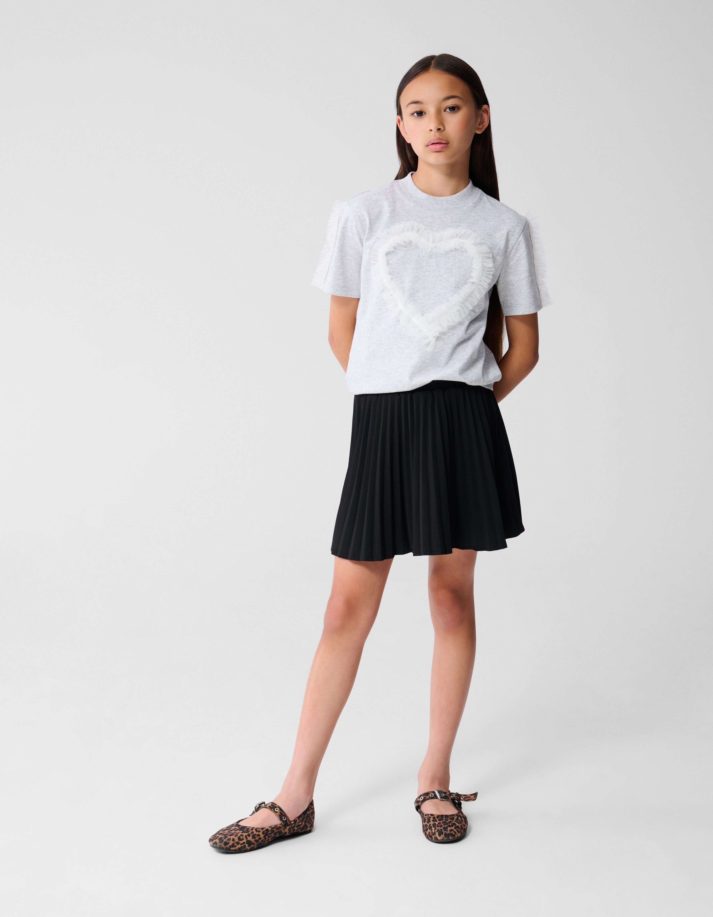 Plissé Rok Zwart SHOEBY GIRLS