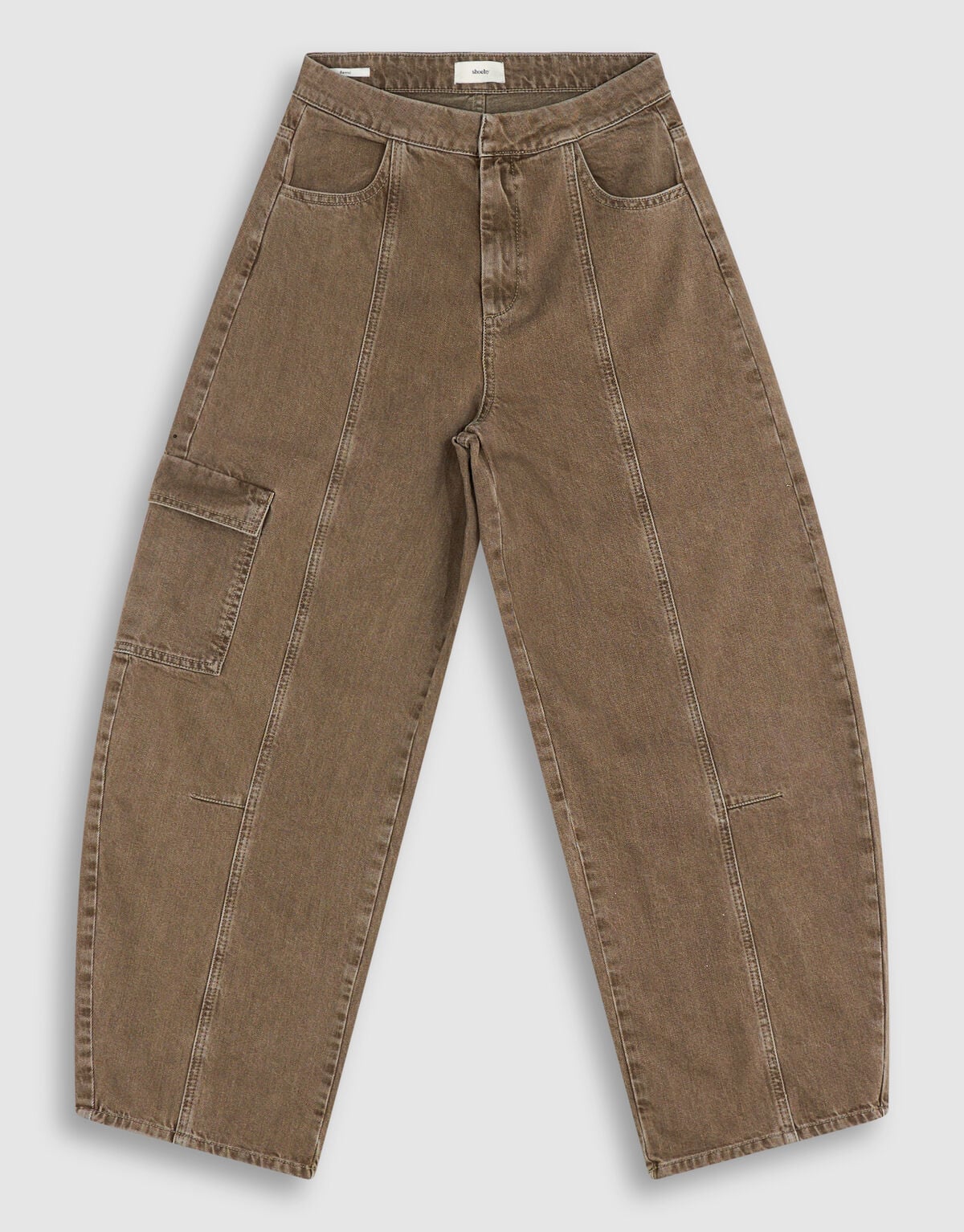 Cargo Barrel Fit Jeans Groen SHOEBY WOMEN