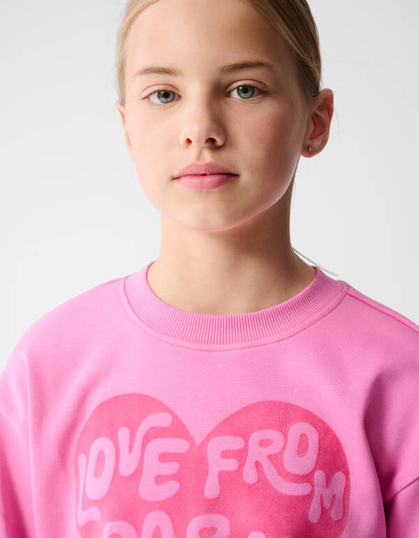 Love Artwork Sweater Roze SHOEBY GIRLS