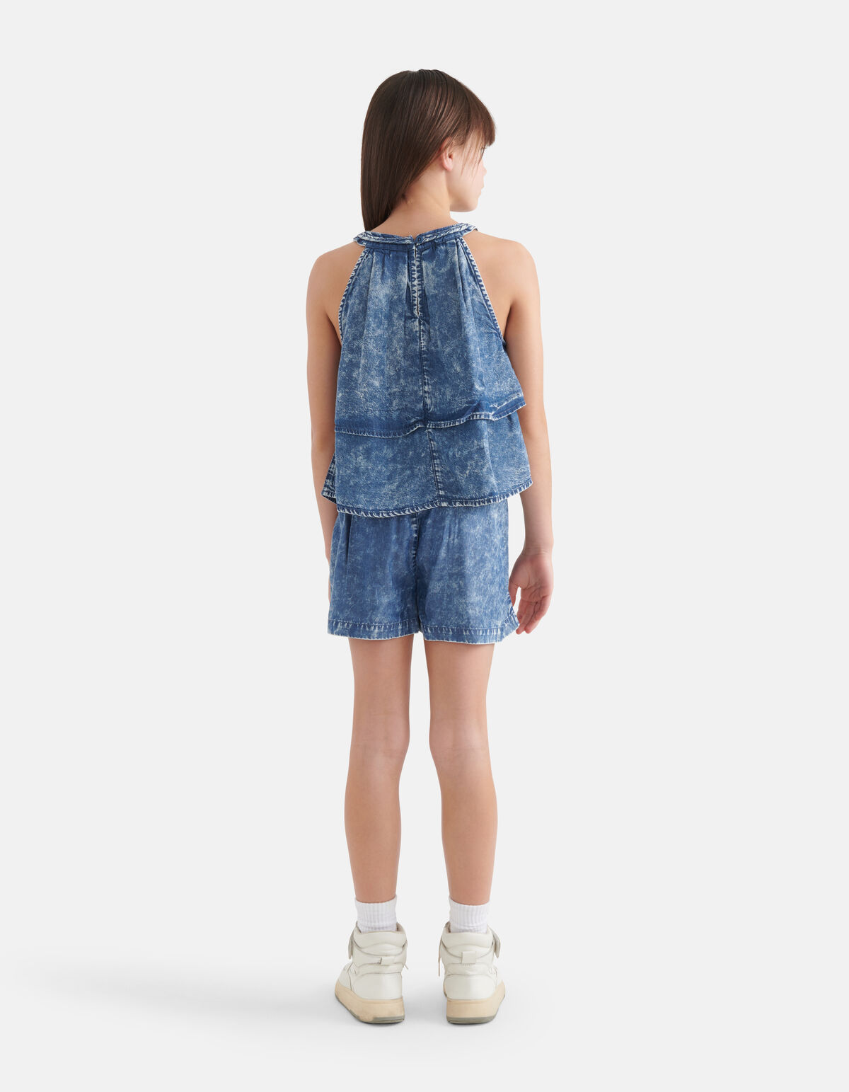 Braided Top Lichtblauw SHOEBY GIRLS