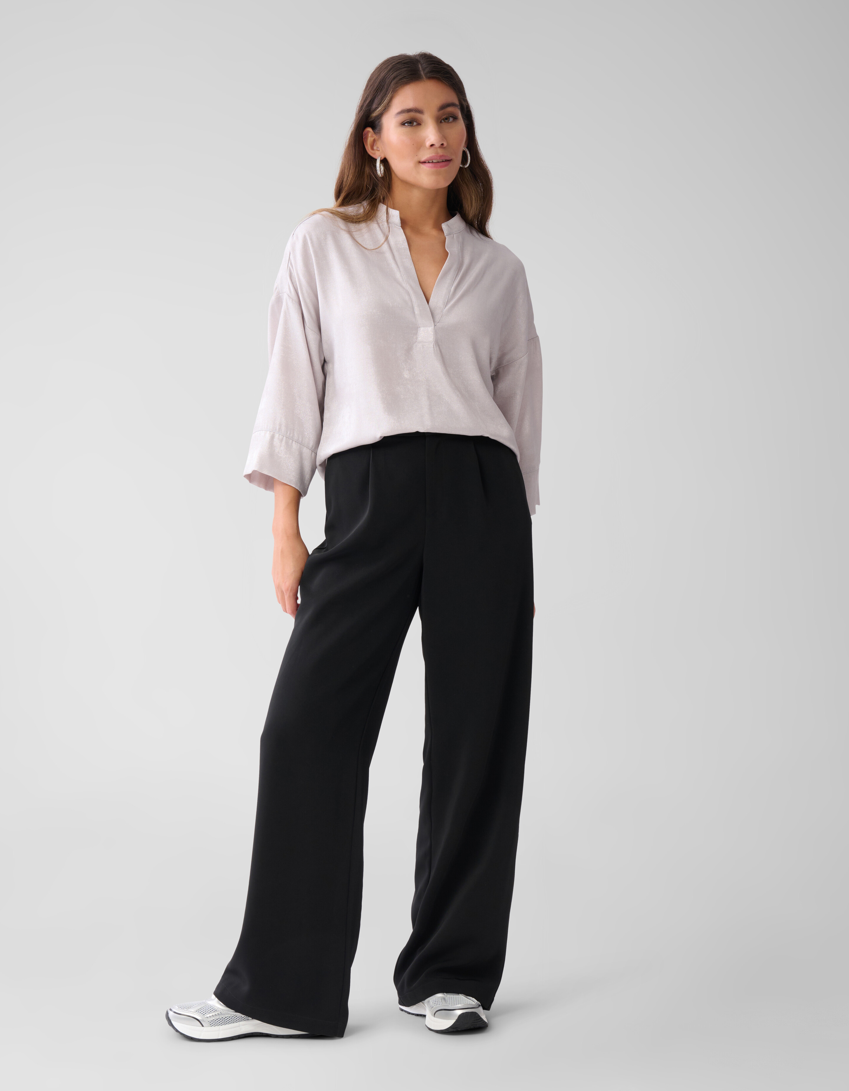 Shine Wide Blouse Zilver SHOEBY WOMEN