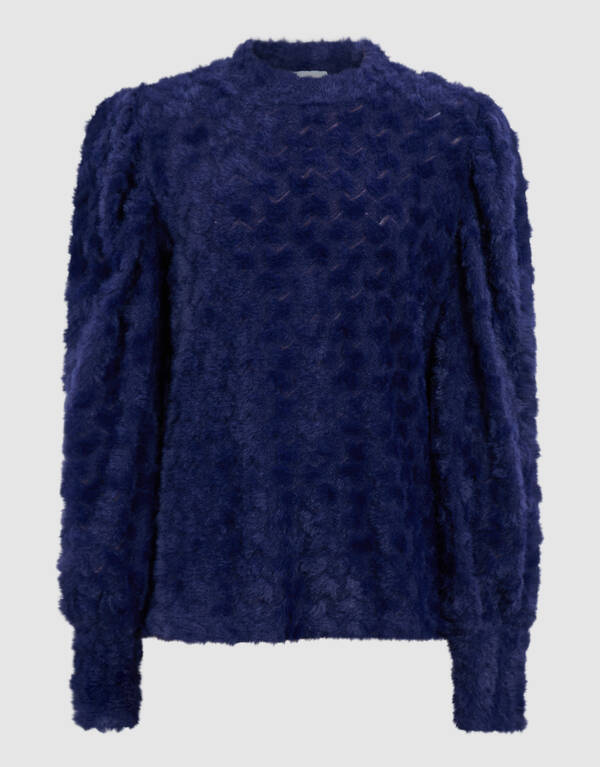 Fluffy Top Donkerblauw SHOEBY GIRLS