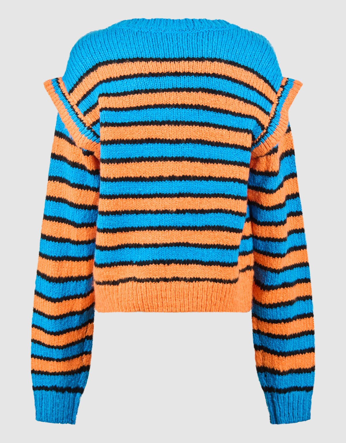 Ruffle Stripe Trui Blauw/Oranje SHOEBY GIRLS