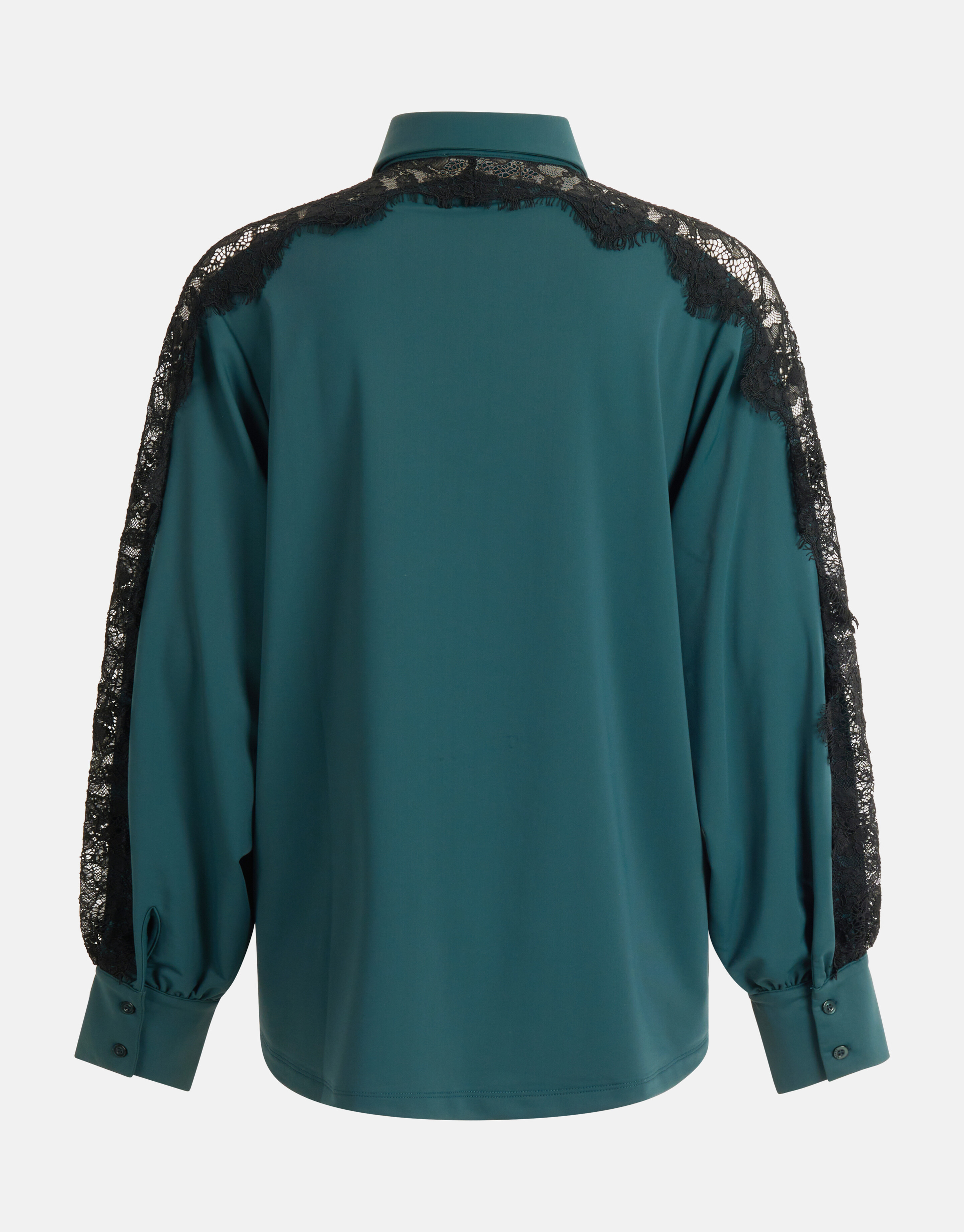 Kanten Travel Blouse Donkergroen SHOEBY WOMEN