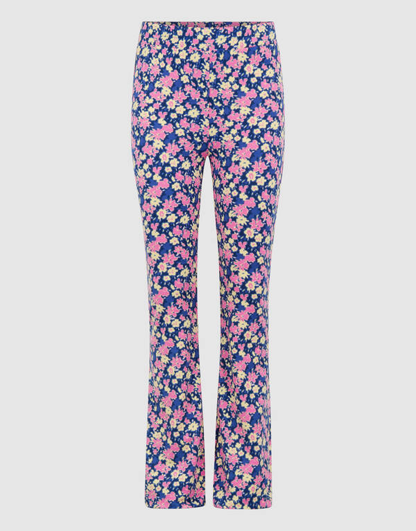 Flower Flared Fit Broek Donkerblauw/Roze SHOEBY GIRLS
