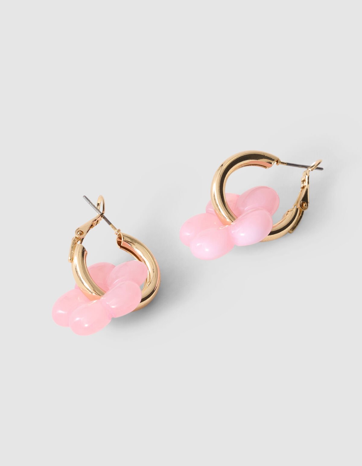 Flower Hoop Oorbellen Lichtroze SHOEBY ACCESSOIRES