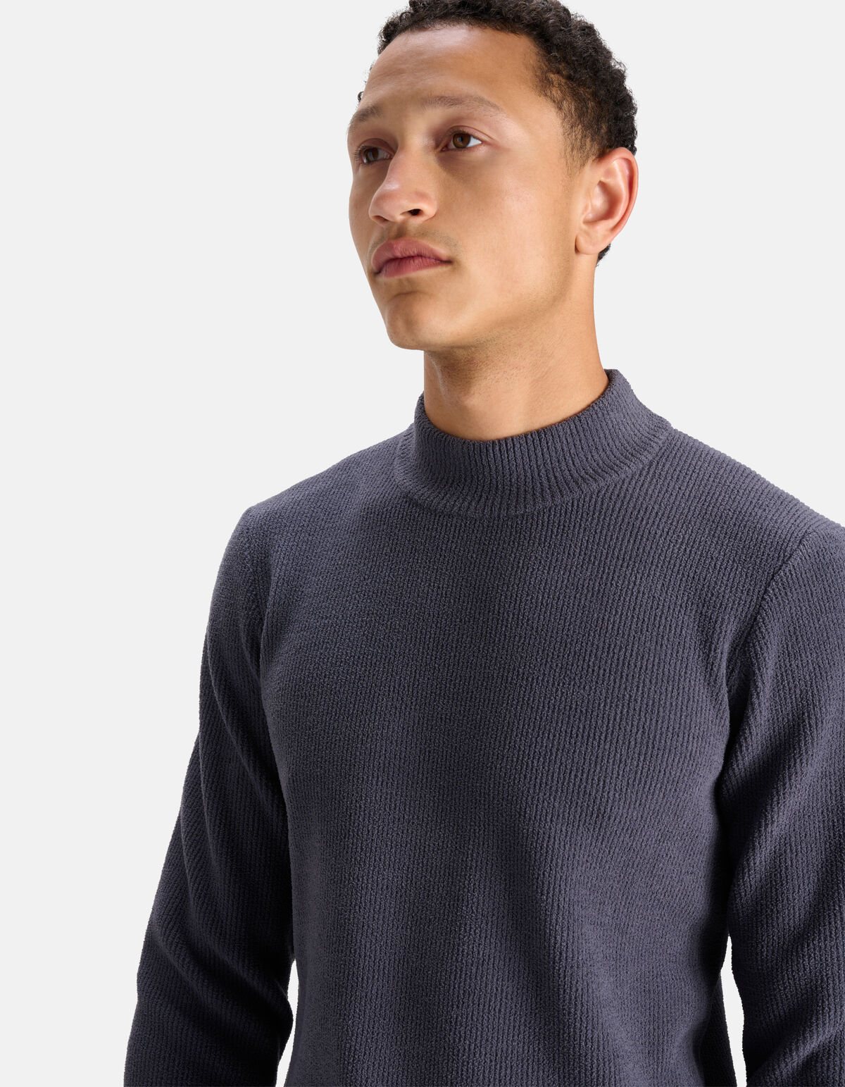 Chenille Trui Grijs SHOEBY MEN