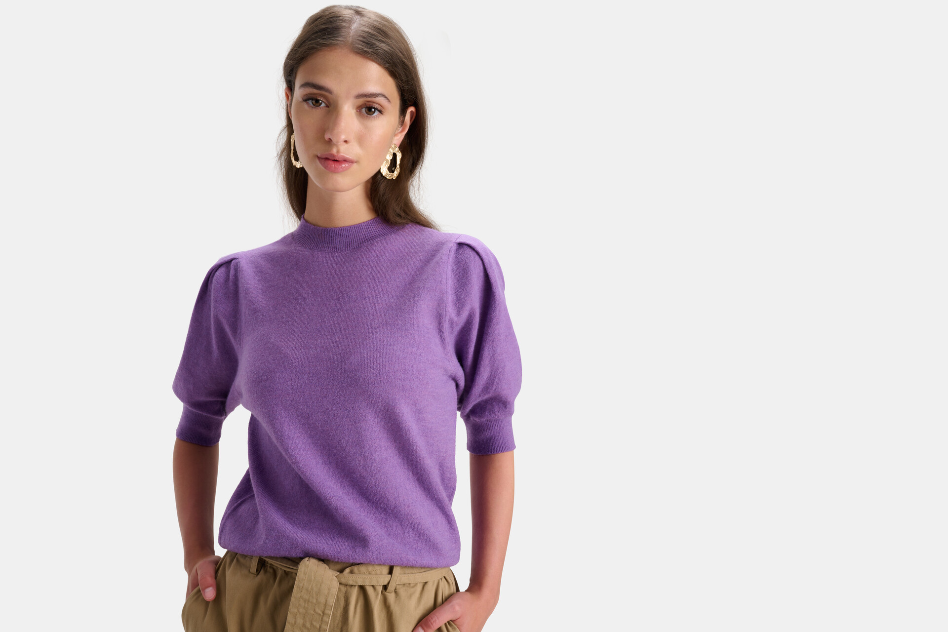 Pofmouwen Top Paars SHOEBY WOMEN