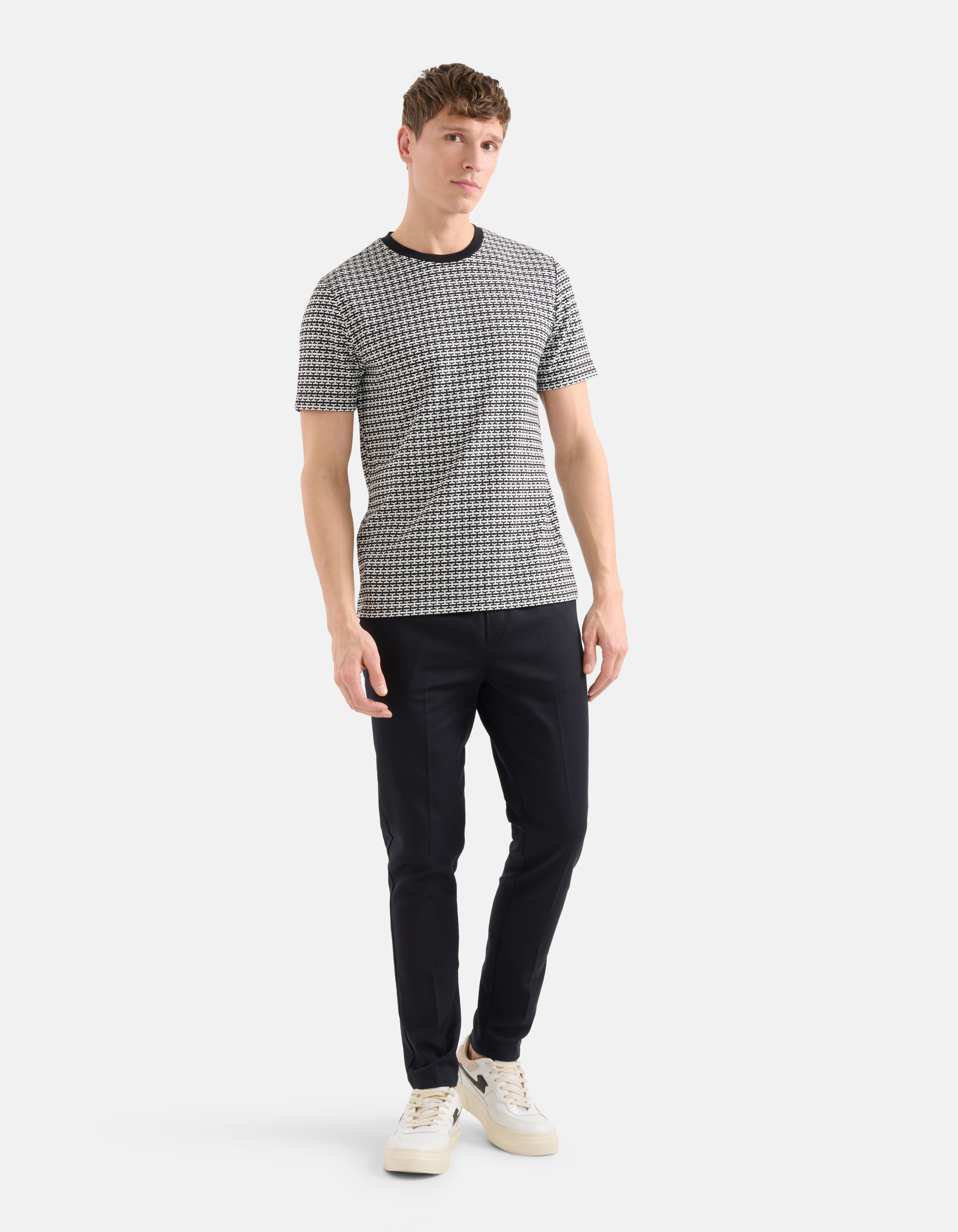 Print T shirt Zwart Wit Shoeby