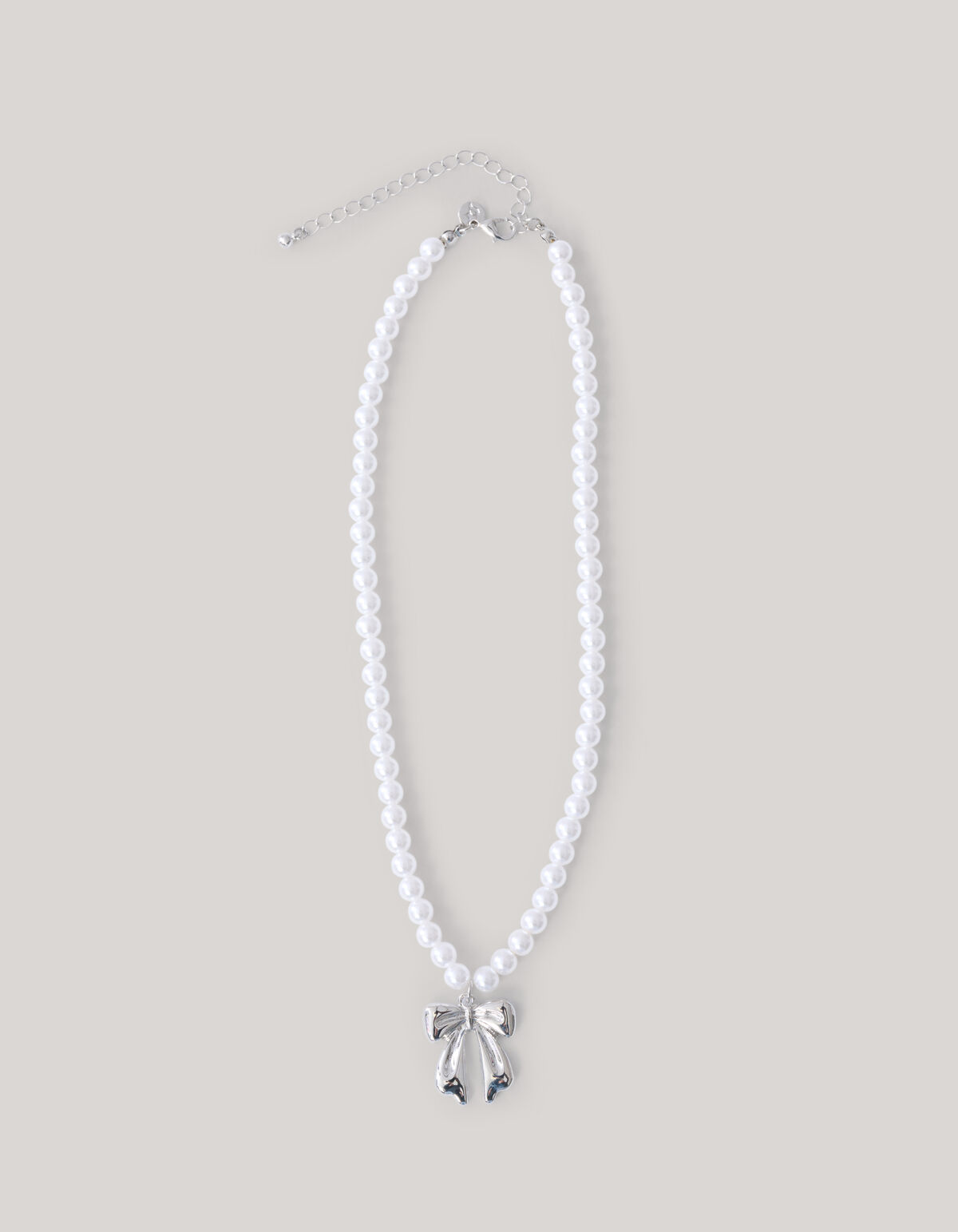 Strik Parel Ketting Zilver SHOEBY ACCESSOIRES