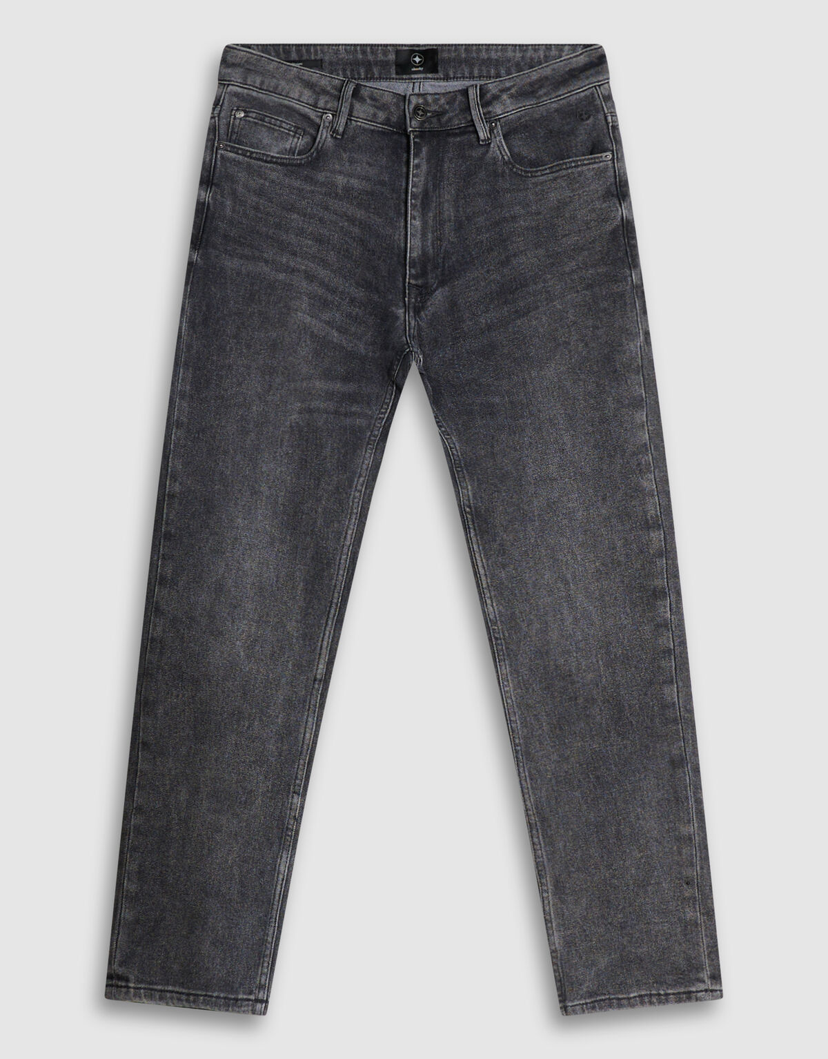Slim Straight Fit Jeans Donkergrijs L34 SHOEBY MEN