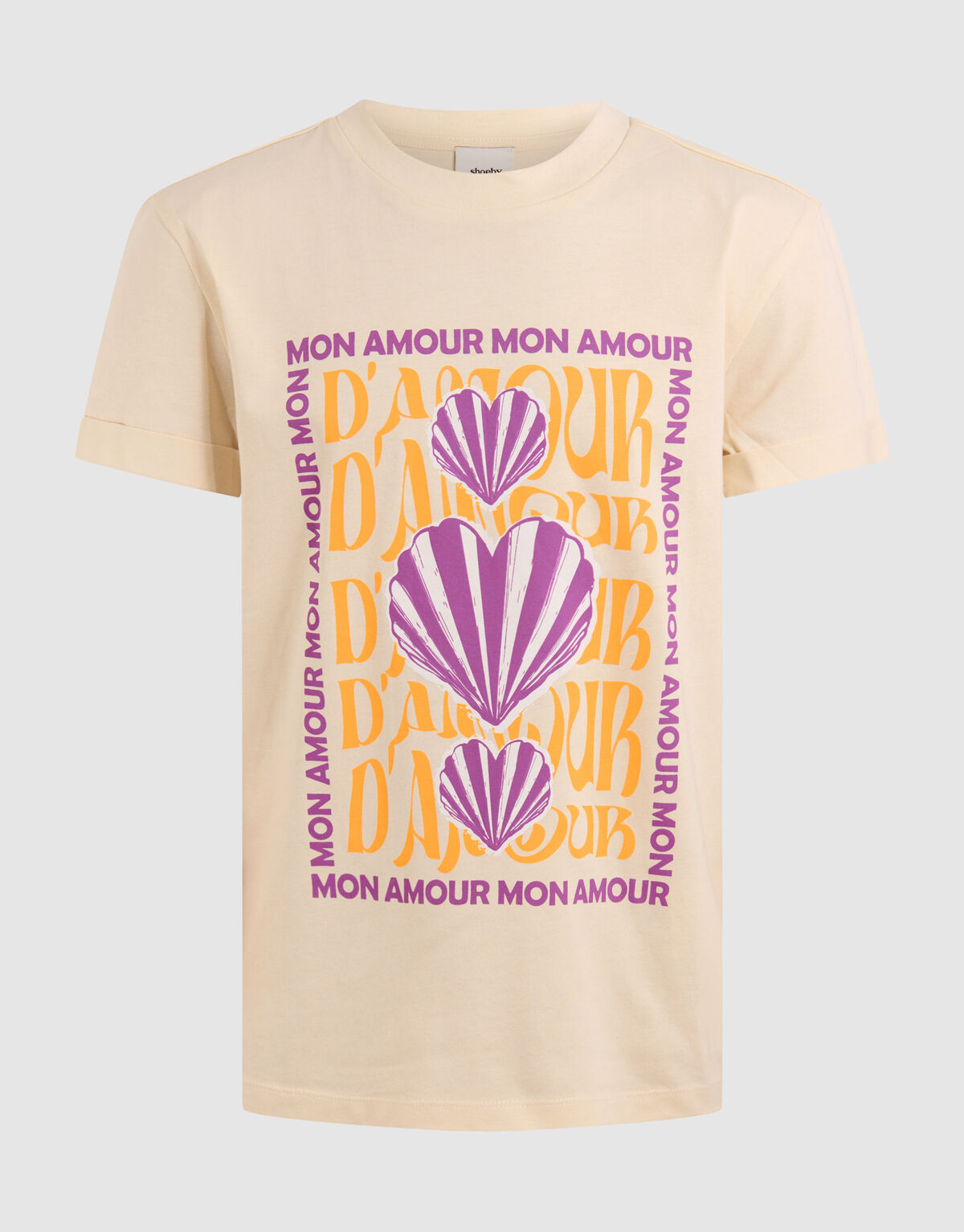 Amour Artwork T-shirt Zand SHOEBY GIRLS