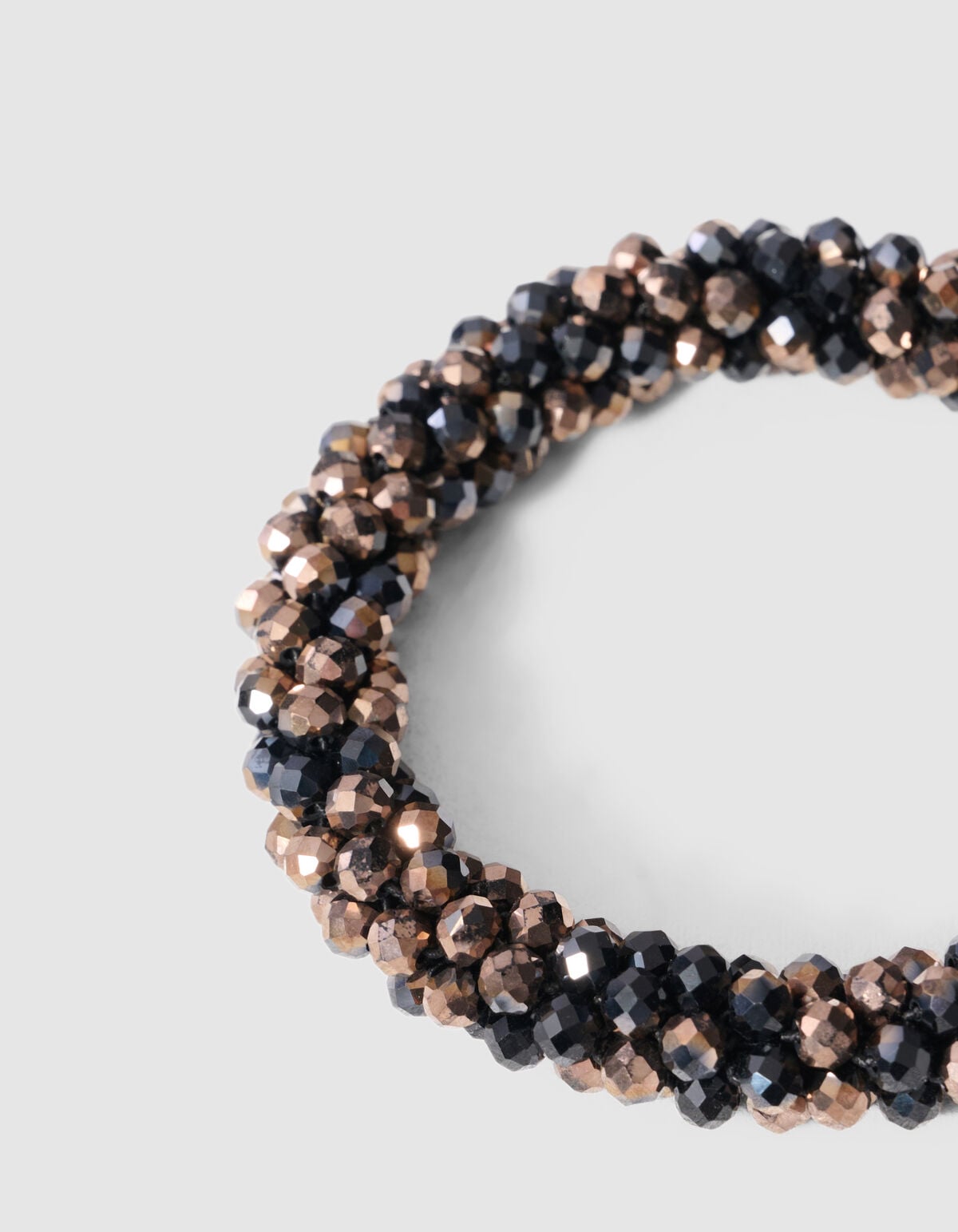 Beaded Elastieken Armband Zwart/Koper SHOEBY ACCESSOIRES