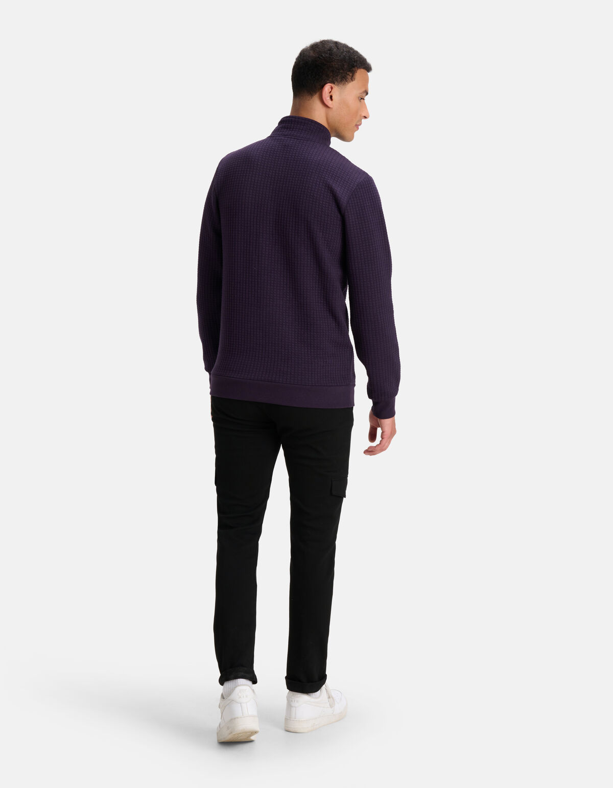 Zipper Sweater Paars SHOEBY MEN