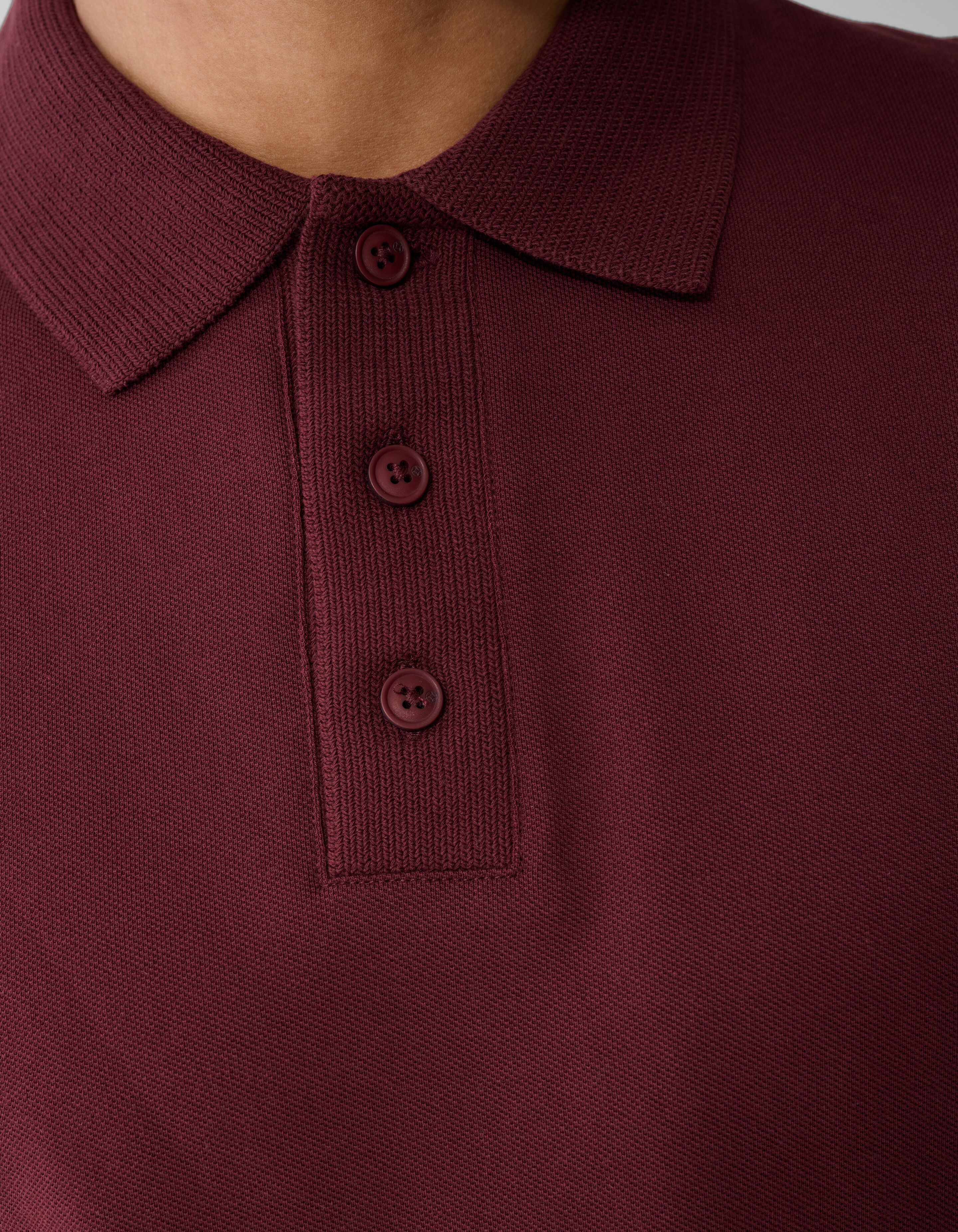 Gebreide Polo Donkerrood SHOEBY MEN