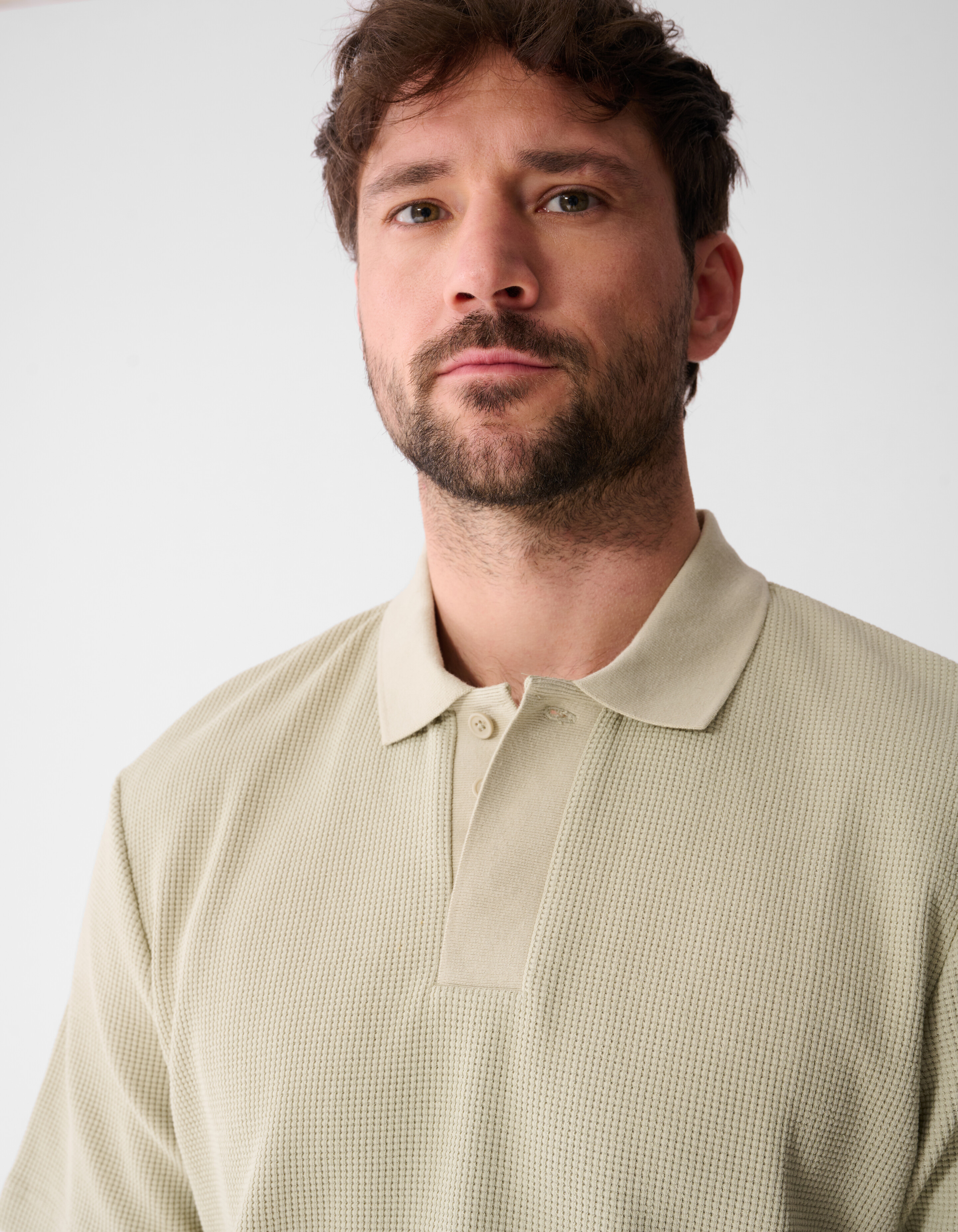 Waffle Polo Lichtgroen SHOEBY MEN