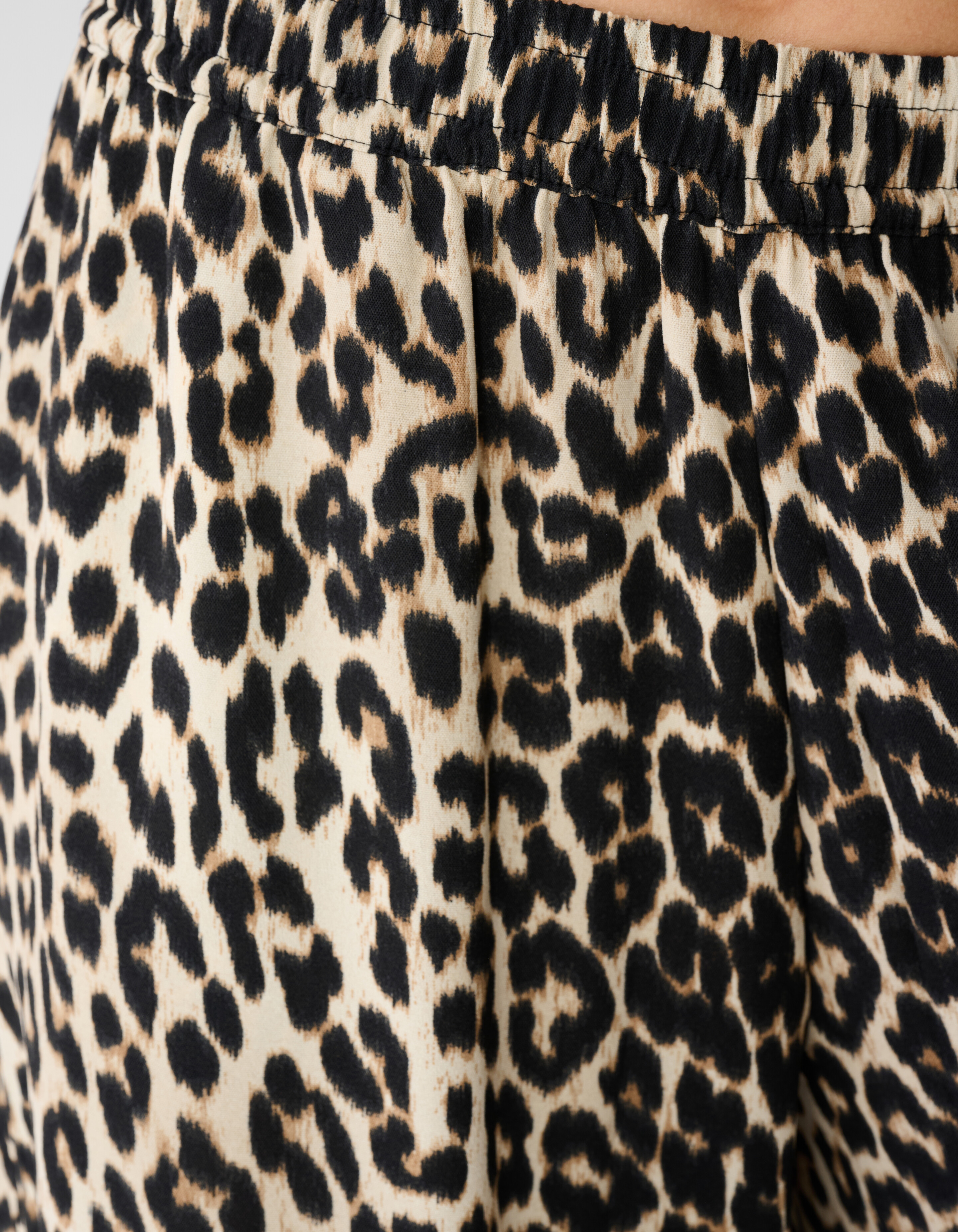 Sporty Leopard Wide Leg Fit Broek Bruin SHOEBY WOMEN