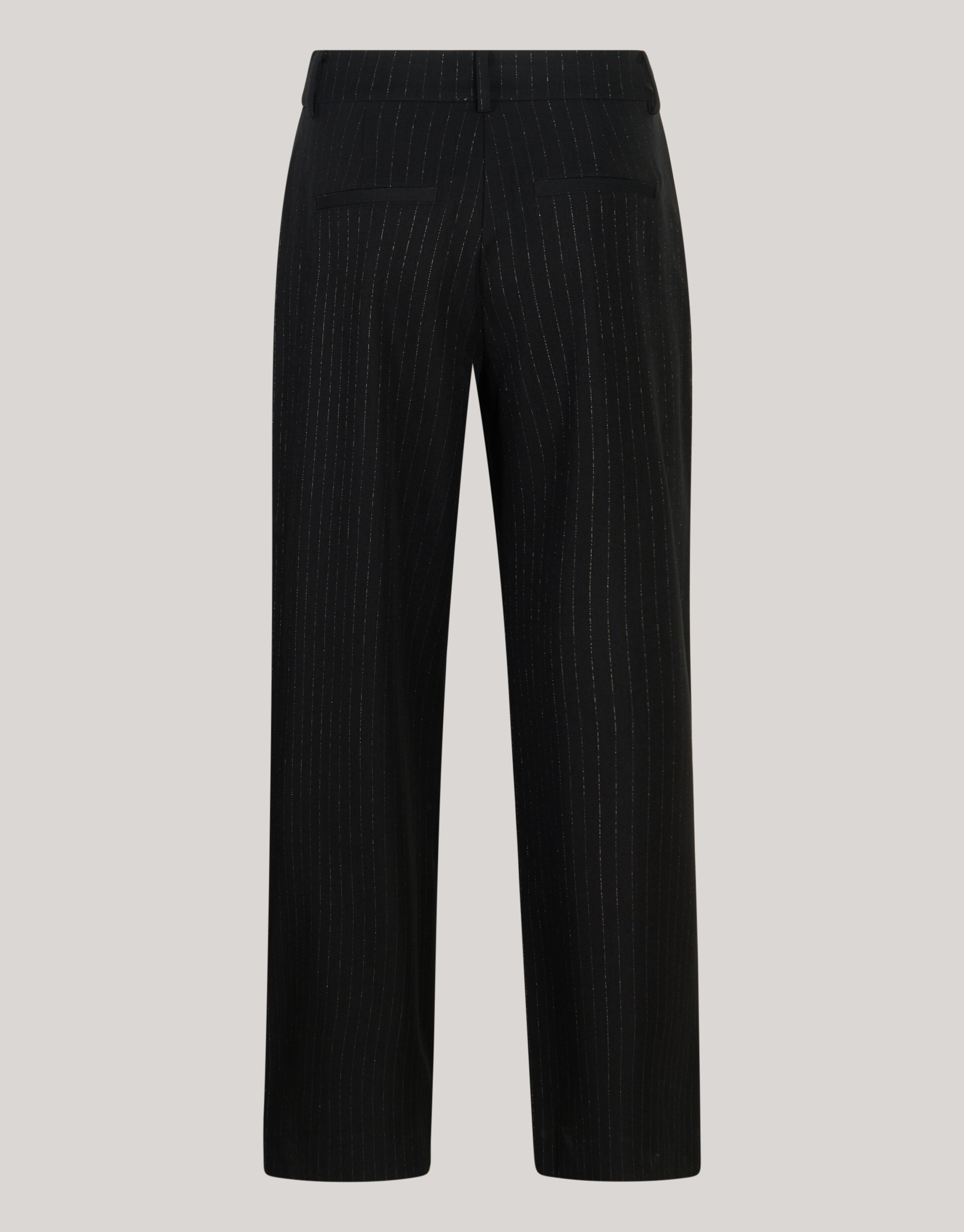 Lurex Pinstripe Wide Leg Pantalon Zwart By Mieke SHOEBY WOMEN