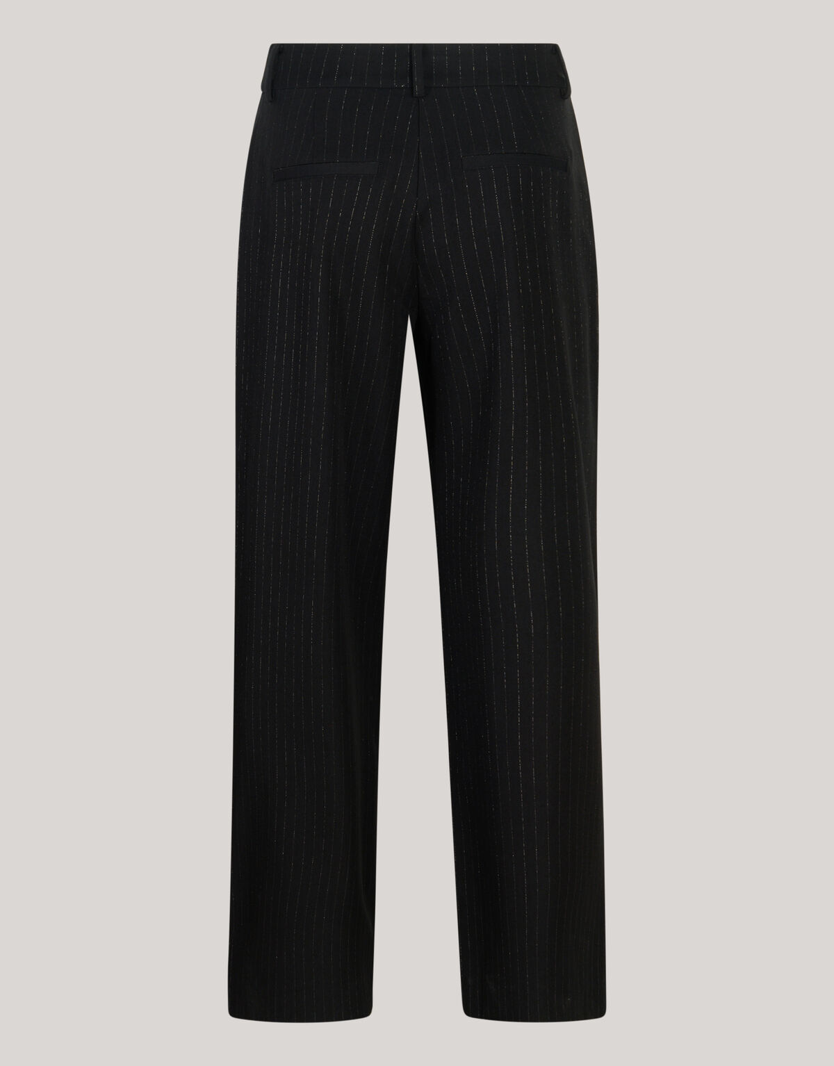 Lurex Pinstripe Wide Leg Pantalon Zwart By Mieke SHOEBY WOMEN