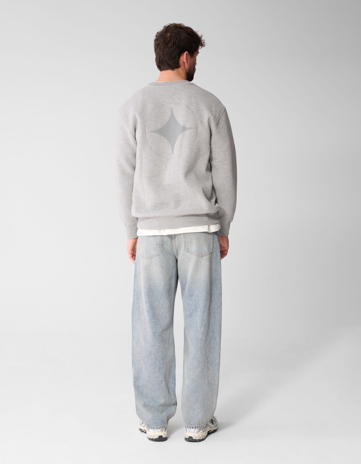 Rib Spark Sweater Lichtgrijs SHOEBY MEN