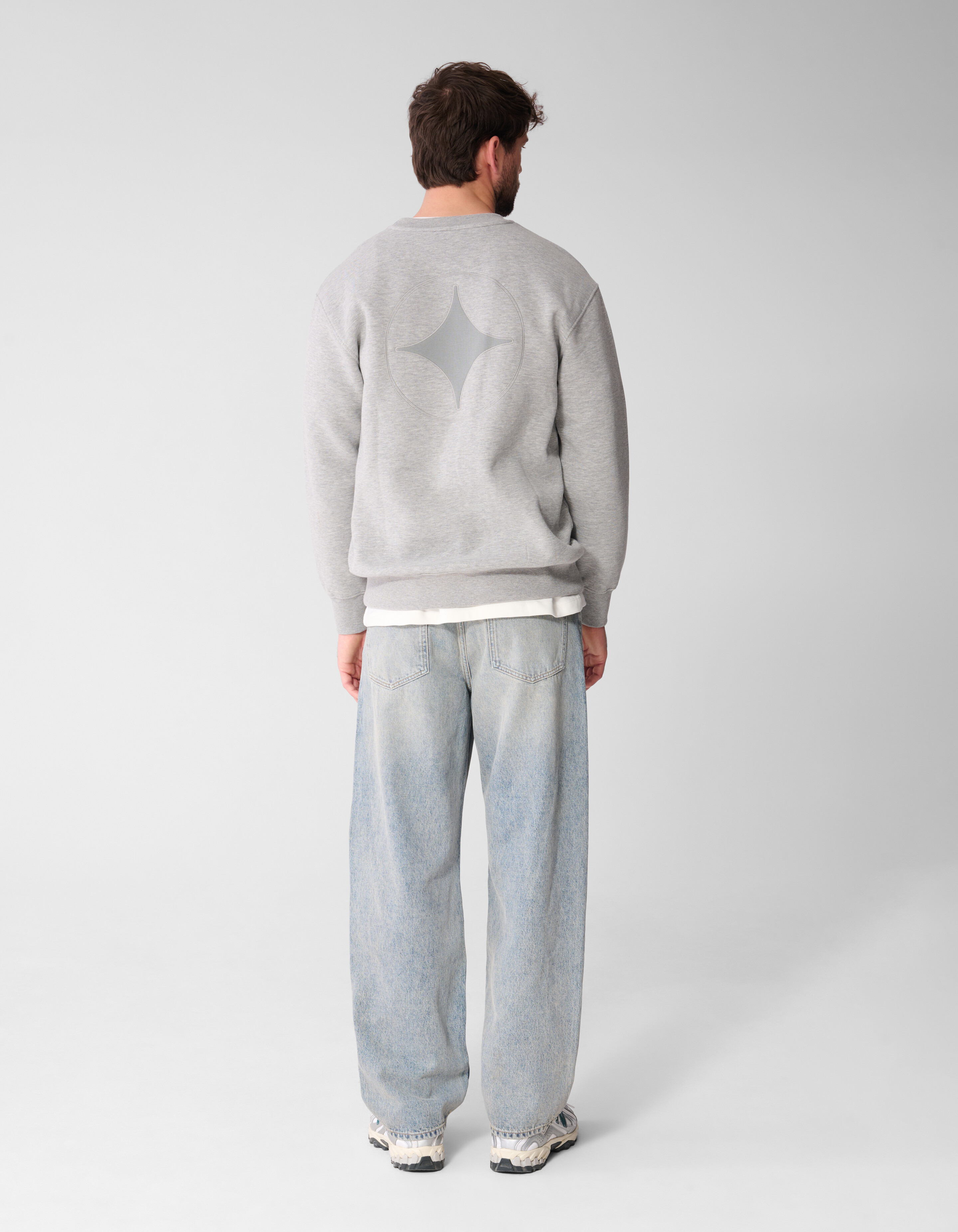 Rib Spark Sweater Lichtgrijs SHOEBY MEN