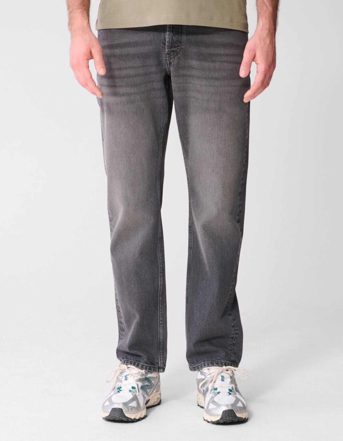 Modern Straight Fit Jeans Washed Zwart L32 SHOEBY MEN