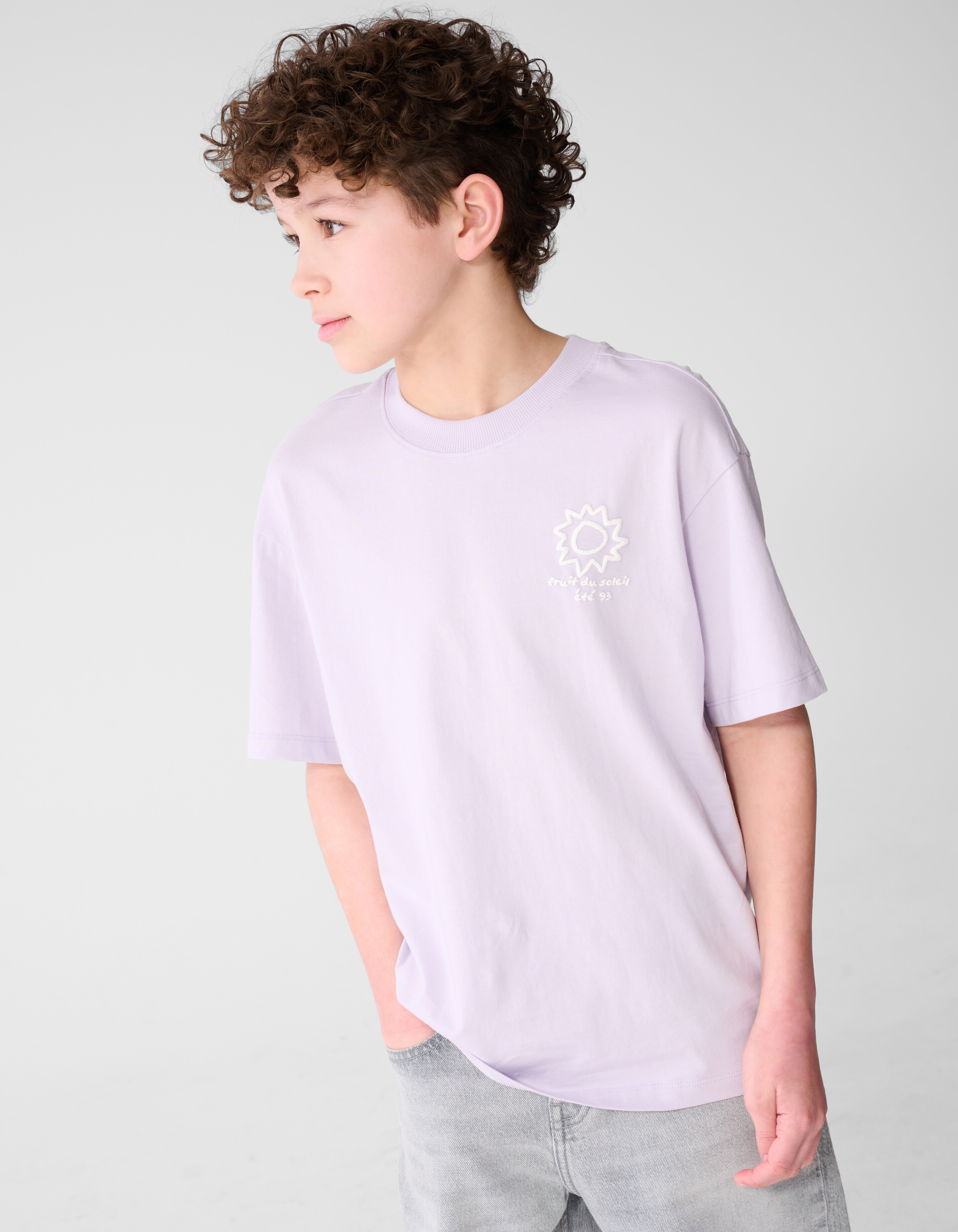 Soleil Artwork T-shirt Lichtpaars SHOEBY BOYS