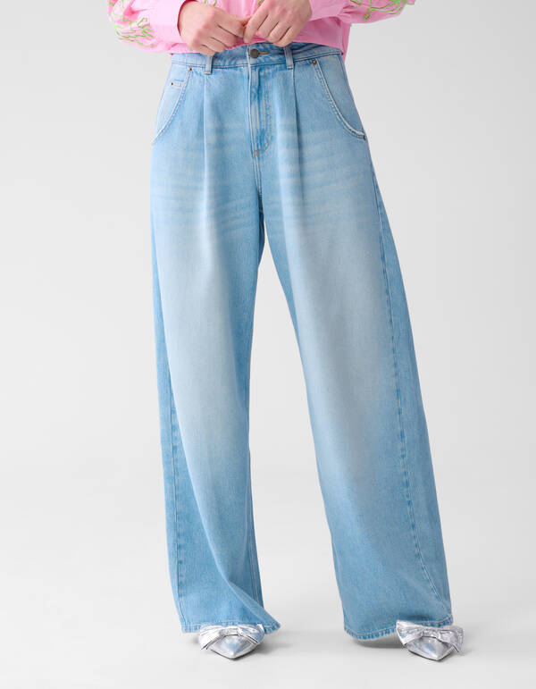 Wide Leg Jeans Bleached SHOEBY WOMEN