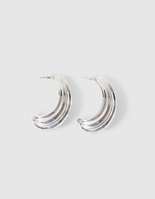 Structuur Oorbellen Zilver SHOEBY ACCESSOIRES